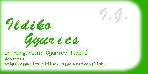 ildiko gyurics business card